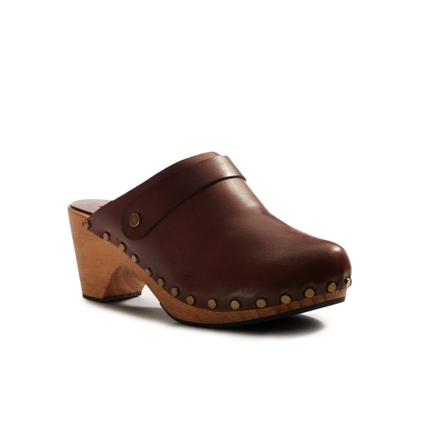 Lisa B. high heel leather clogs - acorn Lisa B. high heel leather clogs - acorn