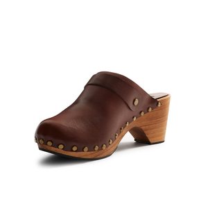 Lisa B. high heel leather clogs - acorn Lisa B. high heel leather clogs - acorn