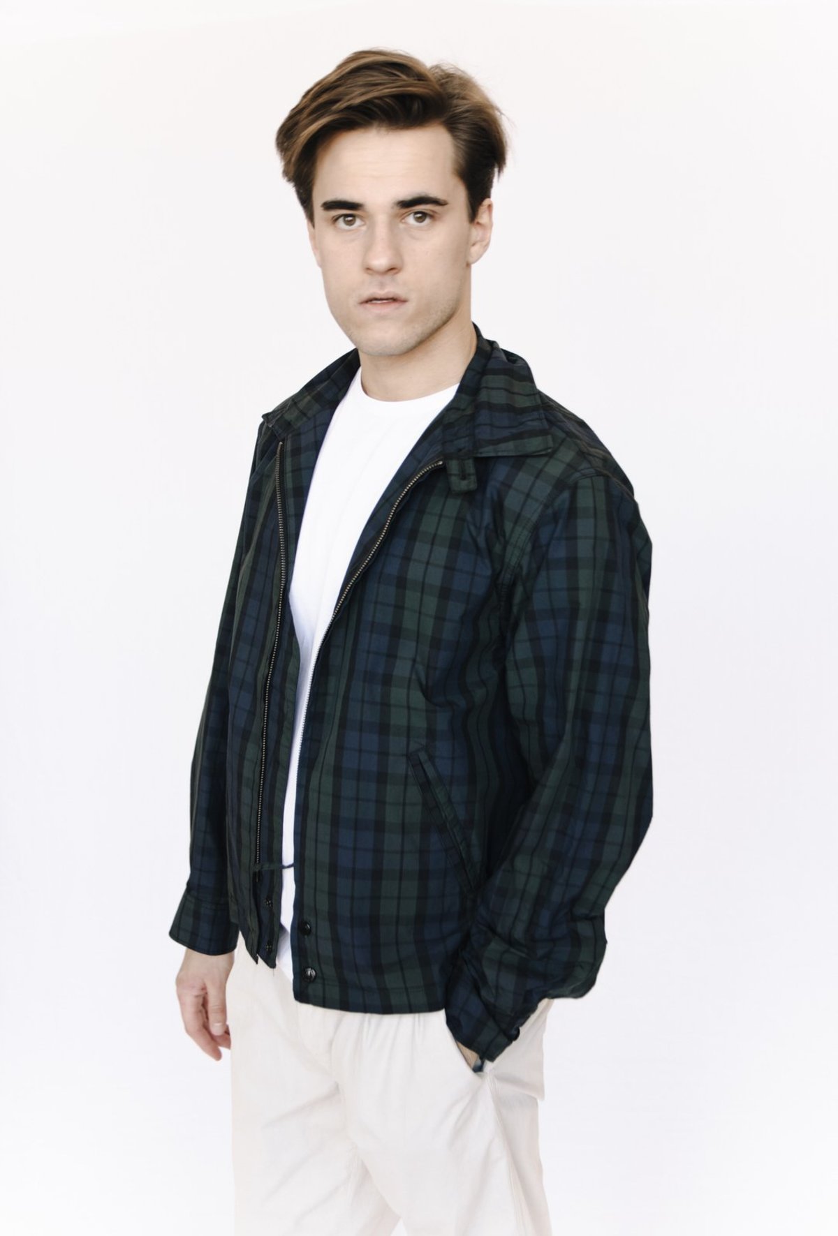 Engineered Garments Plaid Zip Up Jacket - Black | Garmentory