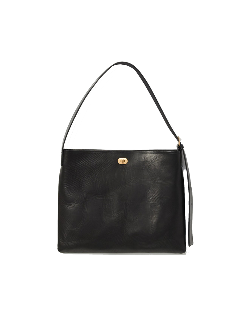 Hender Scheme Twist Buckle Bag - Black Leather | Garmentory