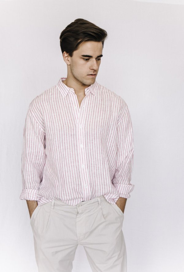 Frank and Eileen Linen Striped Button Down Frank and Eileen Linen Striped Button Down