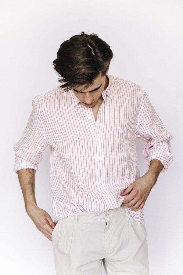 Frank and Eileen Linen Striped Button Down Frank and Eileen Linen Striped Button Down