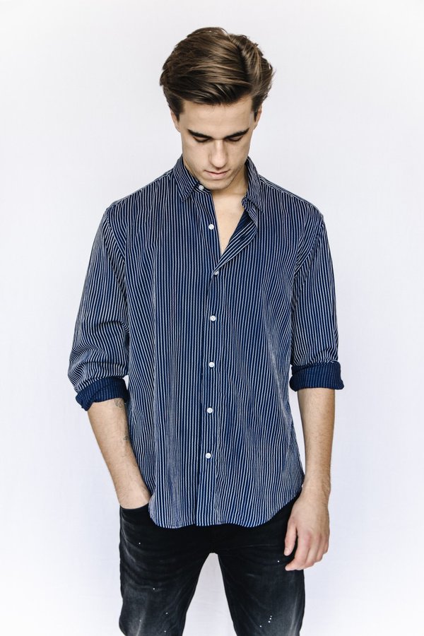 Frank and Eileen Button Down - Navy Striped Frank and Eileen Button Down - Navy Striped
