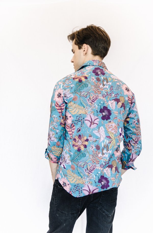 Porto Button Down Shirt - Floral Print 