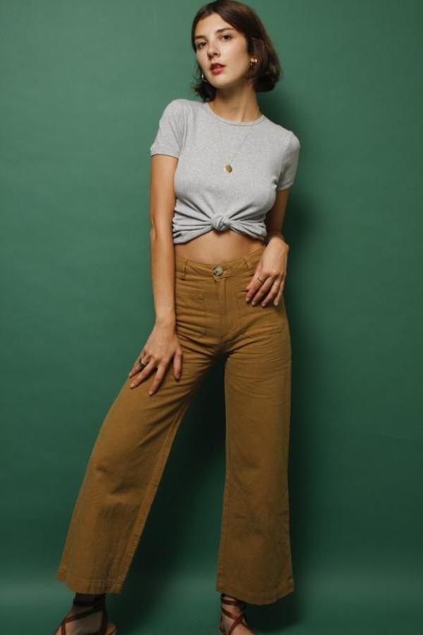 Rollas Sailor Ramie Pant - Tobacco 