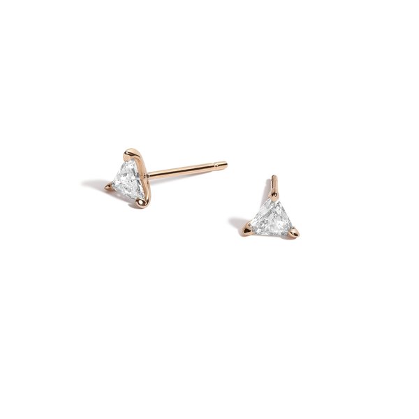 Shahla Karimi Triangle Diamond Earrings - 14k Yellow Gold Shahla Karimi Triangle Diamond Earrings - 14k Yellow Gold