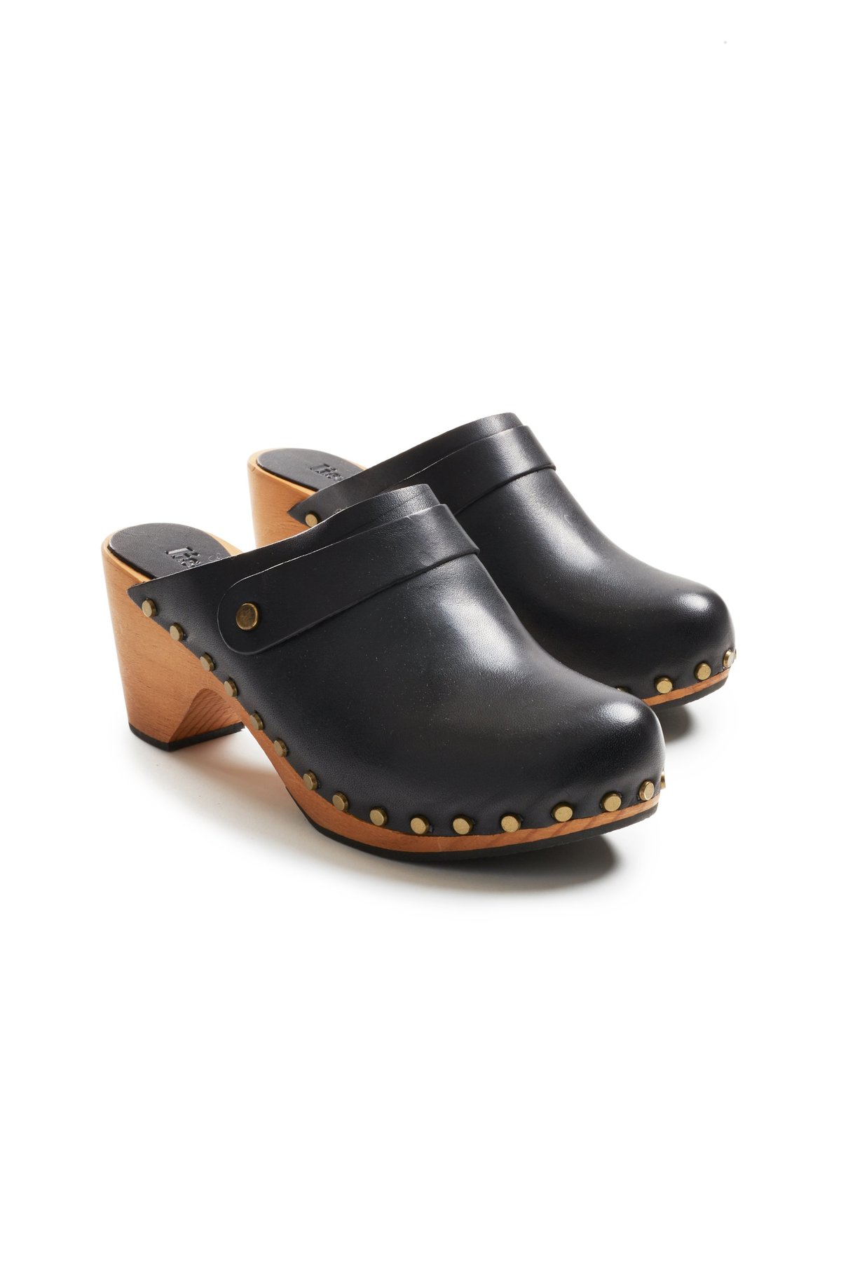 Lisa B. high heel leather clogs - black - Image 1 of 7