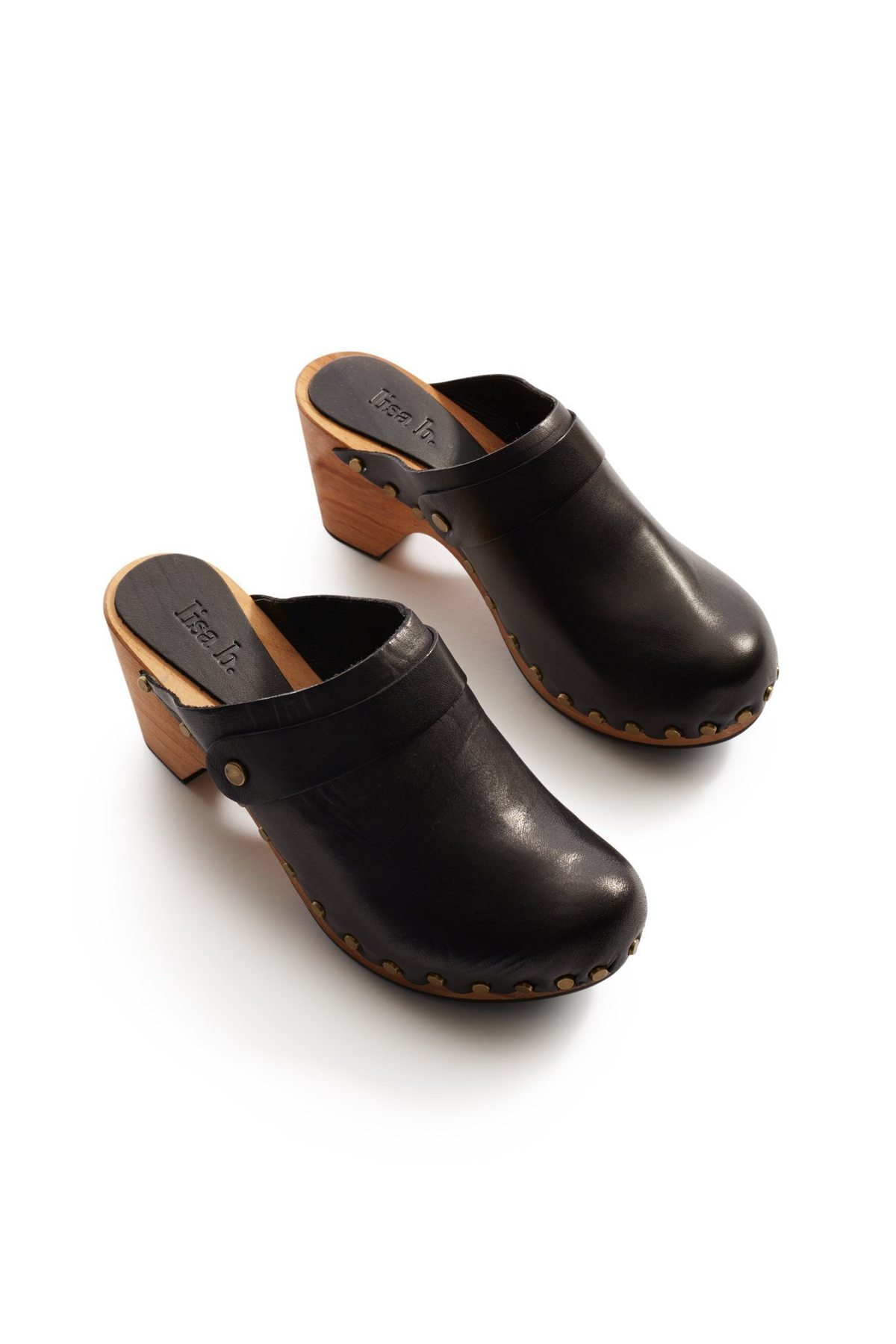 Lisa B. high heel leather clogs - black - Image 6 of 7