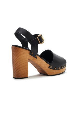 Lisa B. Platform Leather Clogs - Black Lisa B. Platform Leather Clogs - Black
