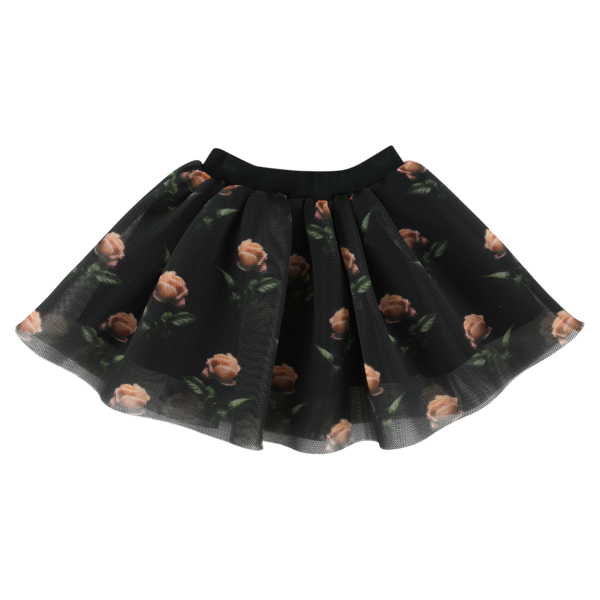 Kids Caroline Bosmans Rose Mini Skirt - Black Kids Caroline Bosmans Rose Mini Skirt - Black
