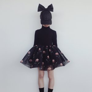 Kids Caroline Bosmans Rose Mini Skirt - Black | Garmentory