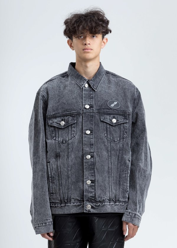 we11done Oversized Denim Jacket - Black 