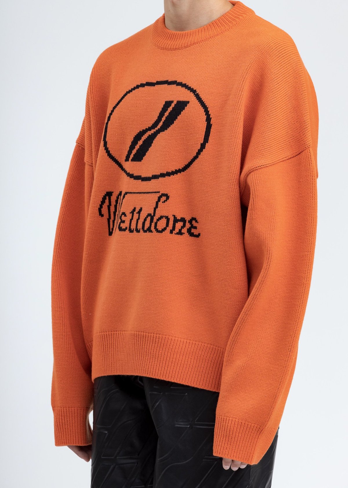 WE11DONE Jacquard Sweater - Orange | Garmentory