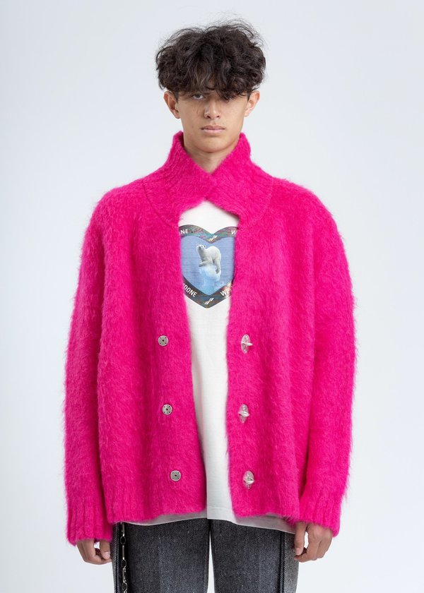 we11done Metal Detail Cardigan - Pink