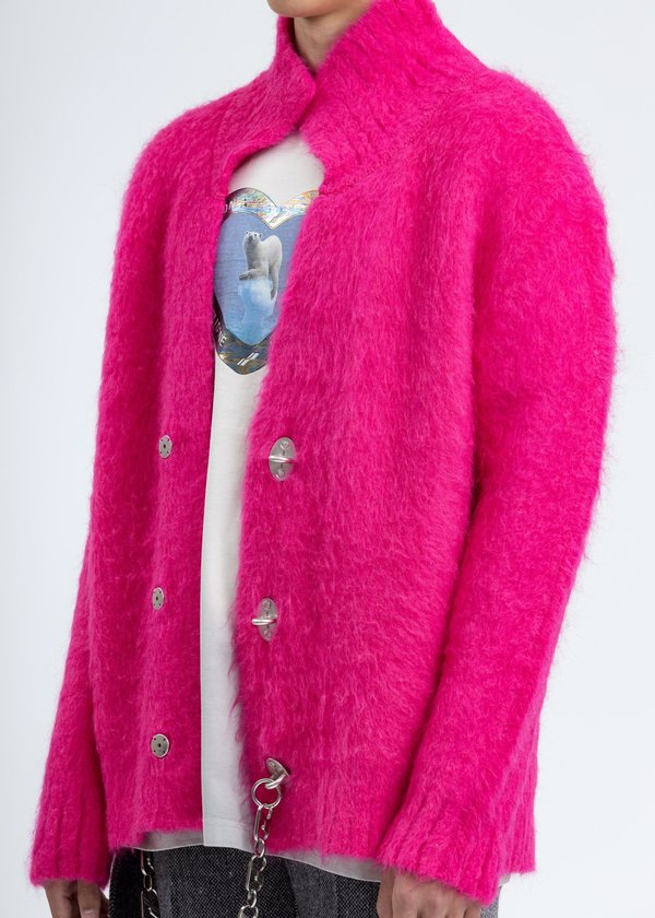 we11done Metal Detail Cardigan - Pink