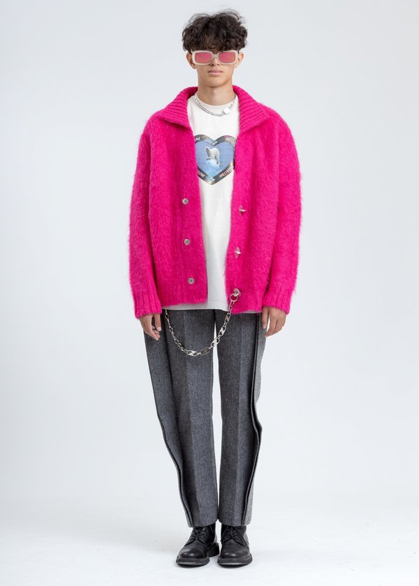 we11done Metal Detail Cardigan - Pink
