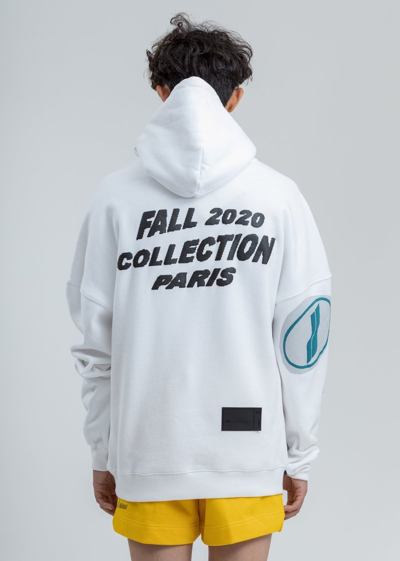 we11done Stacked Logo Hoodie - White | Garmentory