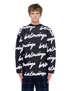 Balenciaga Scribble Logo Sweater | Garmentory