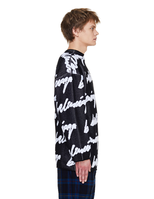 Balenciaga Scribble Logo Sweater | Garmentory
