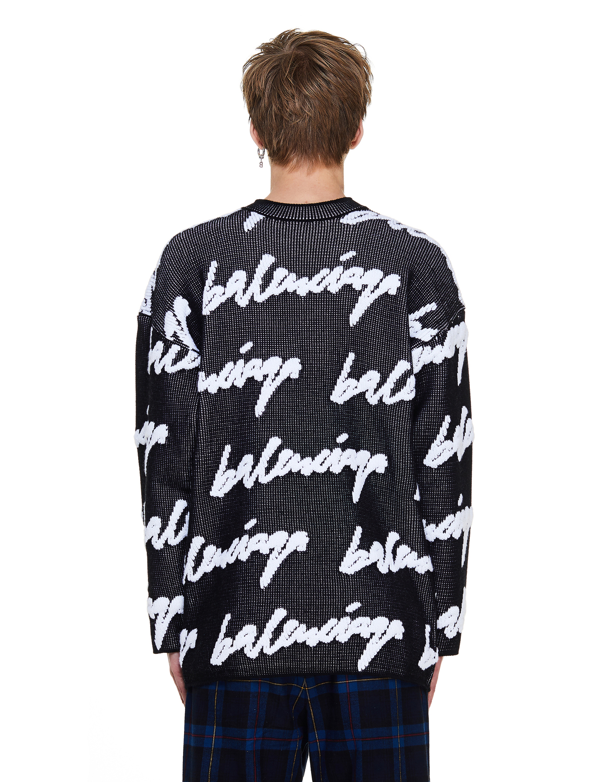 Balenciaga Scribble Logo Sweater Garmentory