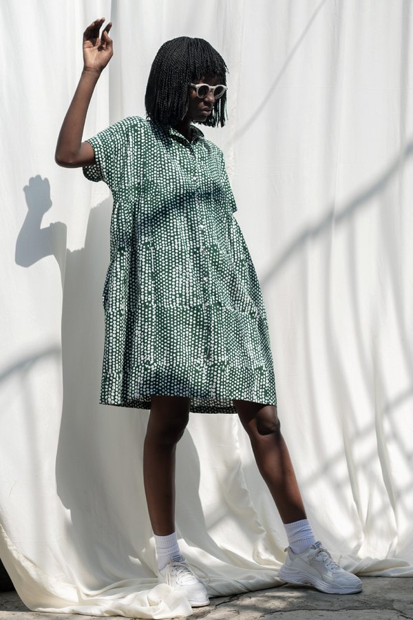 Osei-Duro Bata Dress - Bullfrog by Moonlight Osei-Duro Bata Dress - Bullfrog by Moonlight