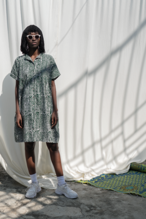 Osei-Duro Bata Dress - Bullfrog by Moonlight Osei-Duro Bata Dress - Bullfrog by Moonlight