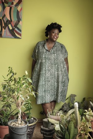 Osei-Duro Bata Dress - Bullfrog by Moonlight Osei-Duro Bata Dress - Bullfrog by Moonlight