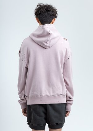 C2H4 Agitator Distressed Hoodie - Pink C2H4 Agitator Distressed Hoodie - Pink