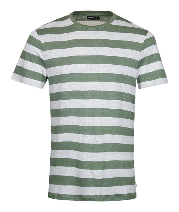 J.Lindeberg Mens Striped Linen T-Shirt J.Lindeberg Mens Striped Linen T-Shirt