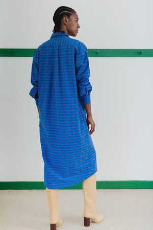 Caron Callahan Ava Shirt Dress - Blue Caron Callahan Ava Shirt Dress - Blue