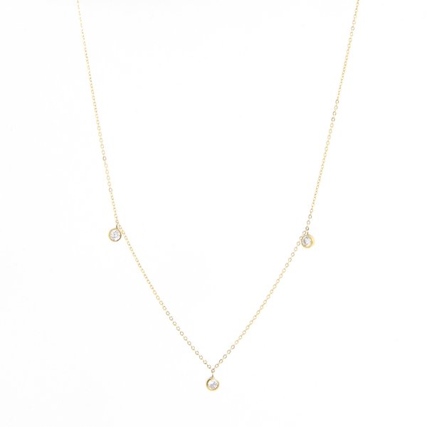 Thatch Tori Choker w/ Clear Stones - 14k Gold