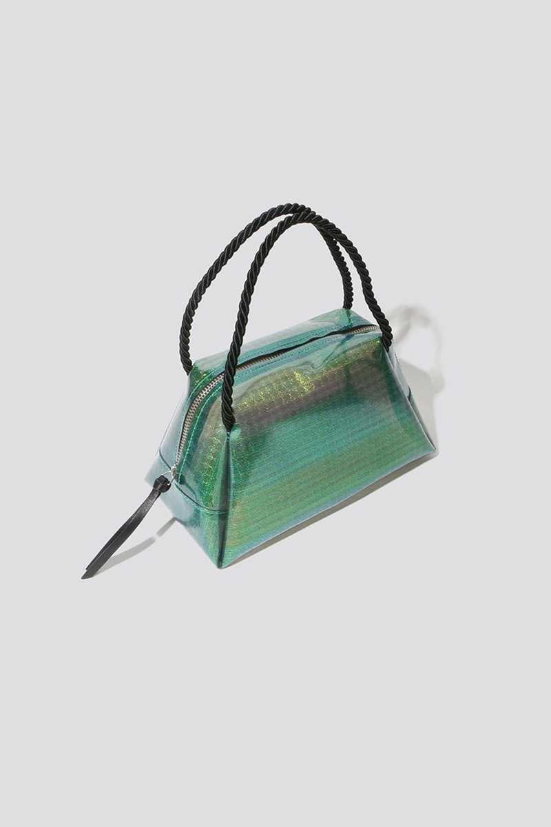 Maryam Nassir Zadeh Palm Sun Purse - Iridescent Green