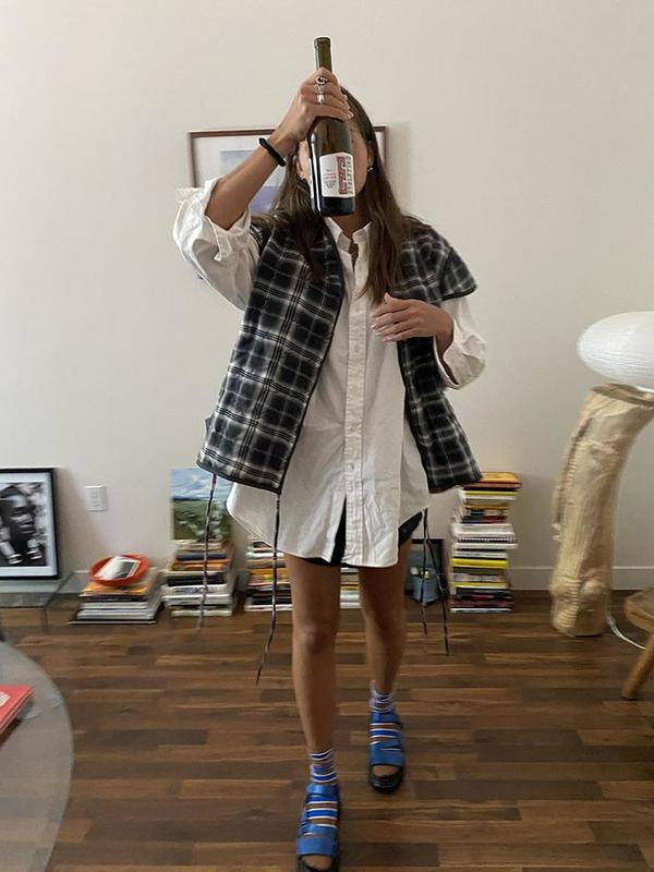 BLESS n°69 SS2021 Liningvest Bless Blue Lining Vest Bless