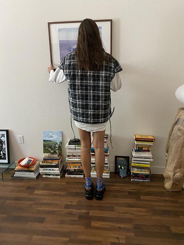 Bless Lining vest - Blue/Yellow/Red Check | Garmentory