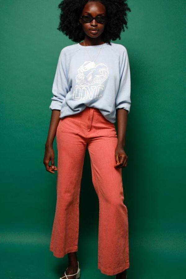 ROLLAS SAILOR RAMIE PANT - FADED CORAL 