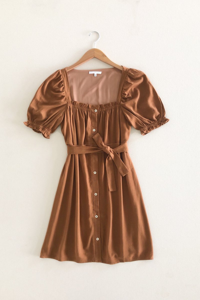 brown dress cider Plumeria Maxi Dress