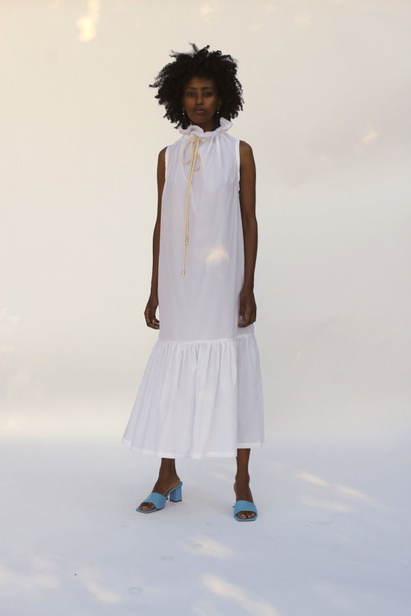 DÉSIRÉEKLEIN drawstring neck Myrna Dress