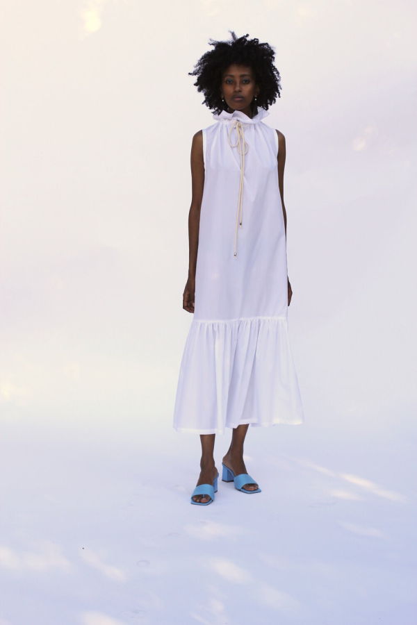 DÉSIRÉEKLEIN drawstring neck Myrna Dress