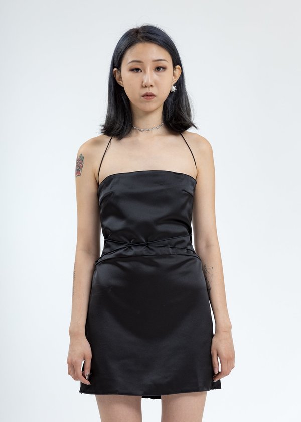 Danielle Guizio Bondage Mini Dress - Black | Garmentory