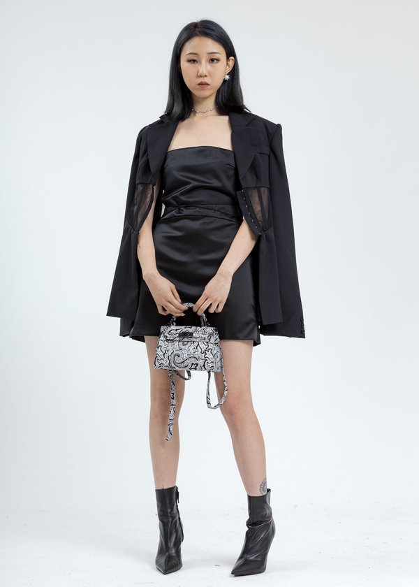 Danielle Guizio Bondage Mini Dress - Black | Garmentory