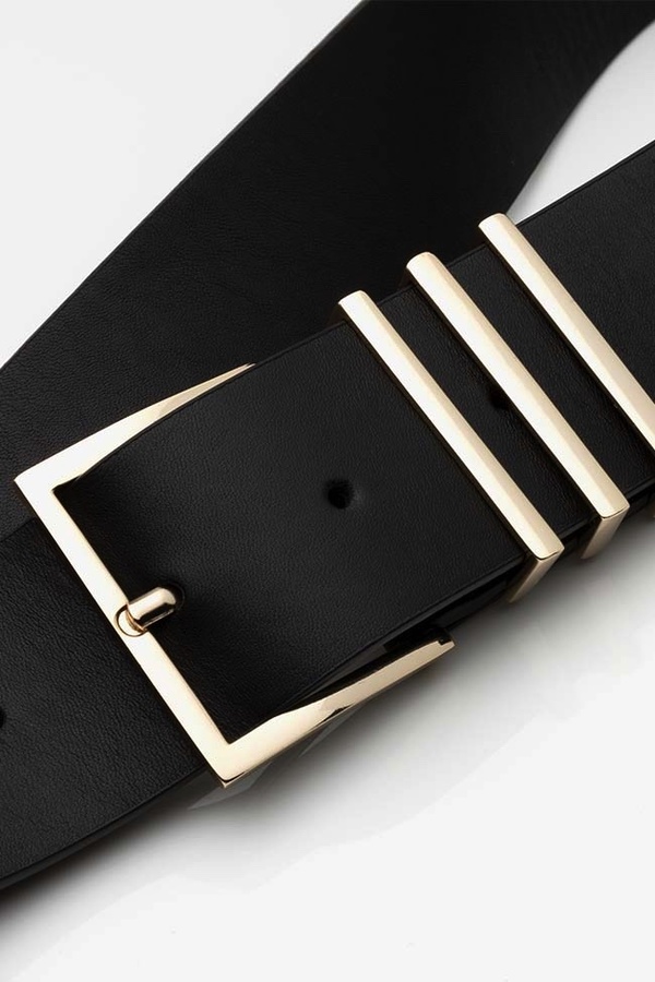 Anine Bing Leather Andrea Belt M/L Anine Bing - Andrea Belt Patent Black – Blond Genius main image 4