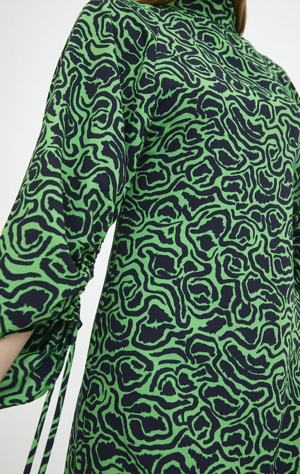 RODEBJER Elure Dress - Emerald Green/Swirl Print | Garmentory
