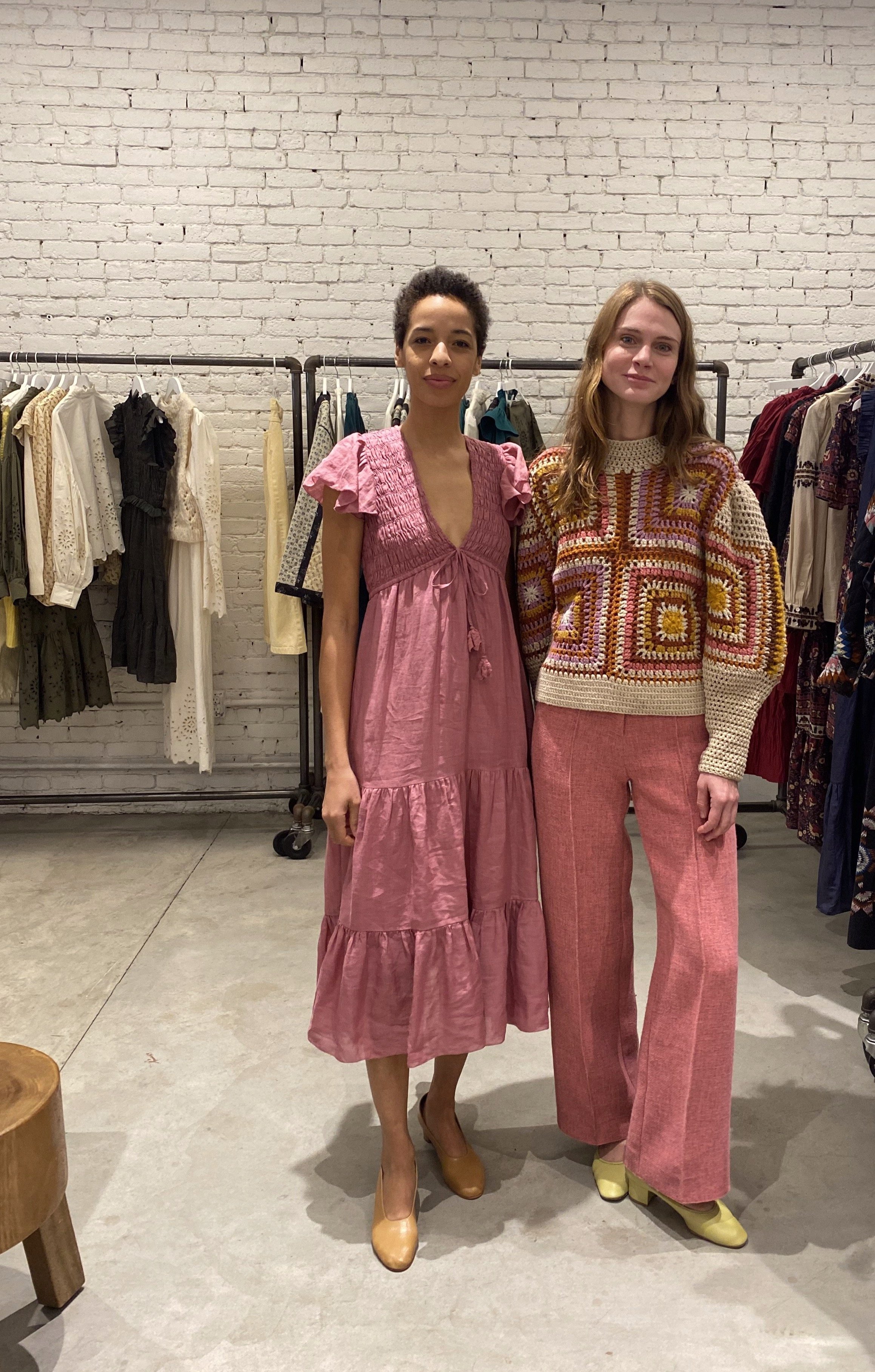Sea NY Ramie Smocked Maxi Dress - Rose 