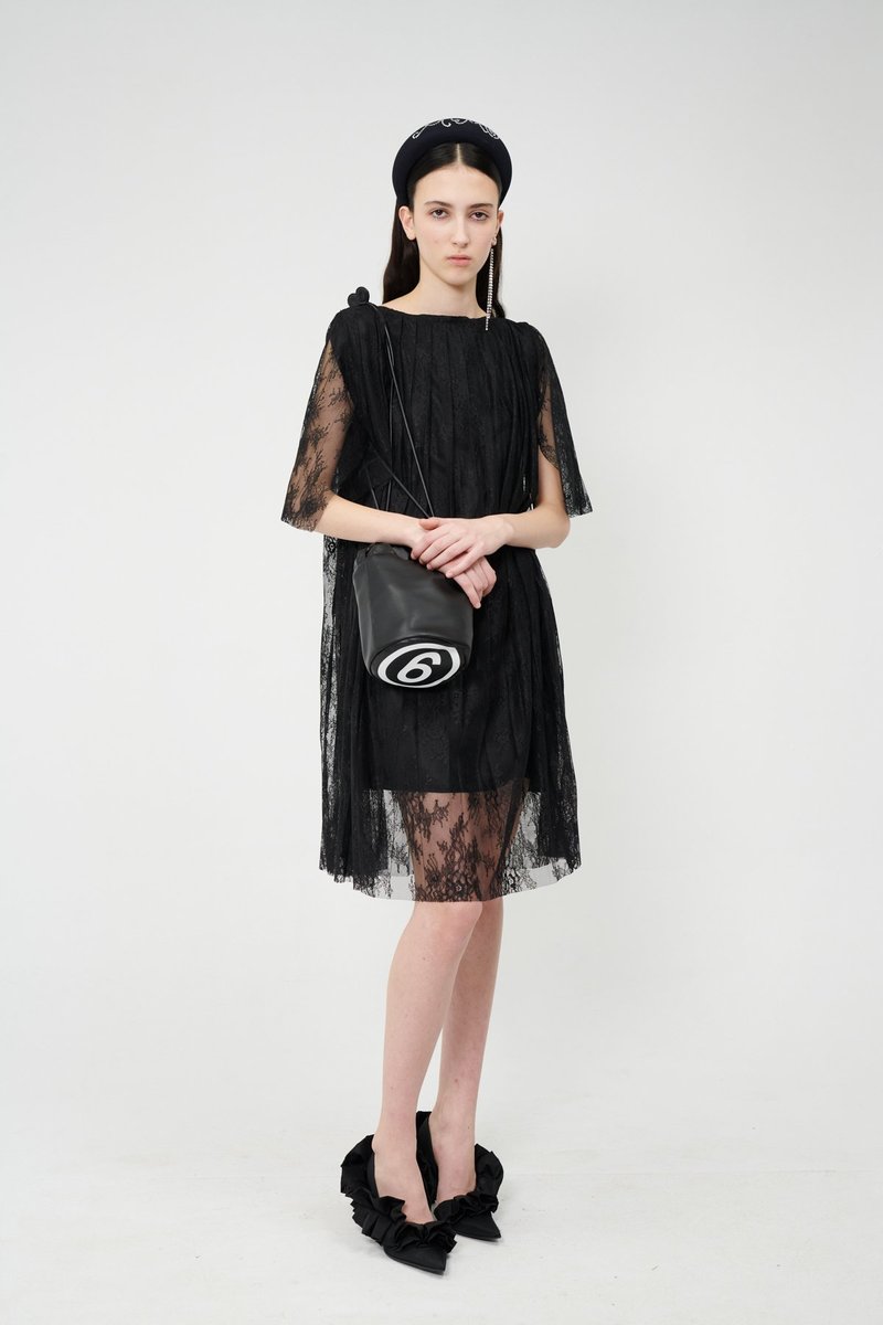 maison margiela lace dress Maison Margiela, Taped Slip Dress, Woman, Black, Size: 42