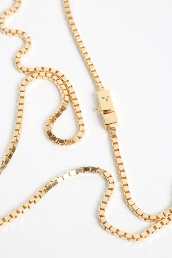 Tom Wood square ネックレス ゴールド Tom Wood gold square Box chain necklace