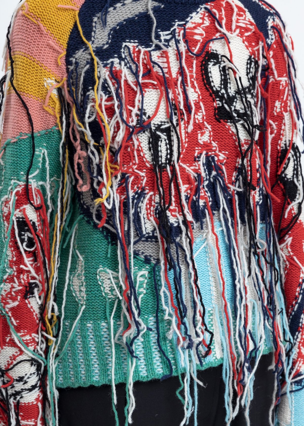 Charles Jeffrey Loverboy Artwork Sweater with Fringe Tassels - Multicolor - Image 5 of 6