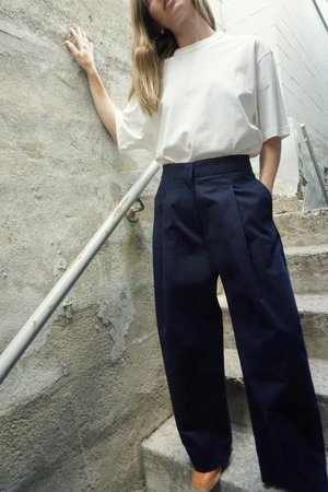 STUDIO NICHOLSON DORDONI TWILL PANT - DARK NAVY | Garmentory