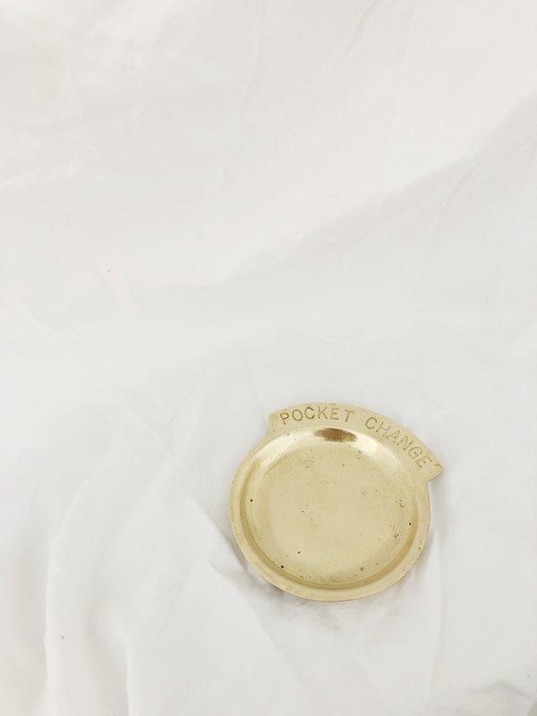 Vintage Pocket Change Dish - Brass Vintage Pocket Change Dish - Brass