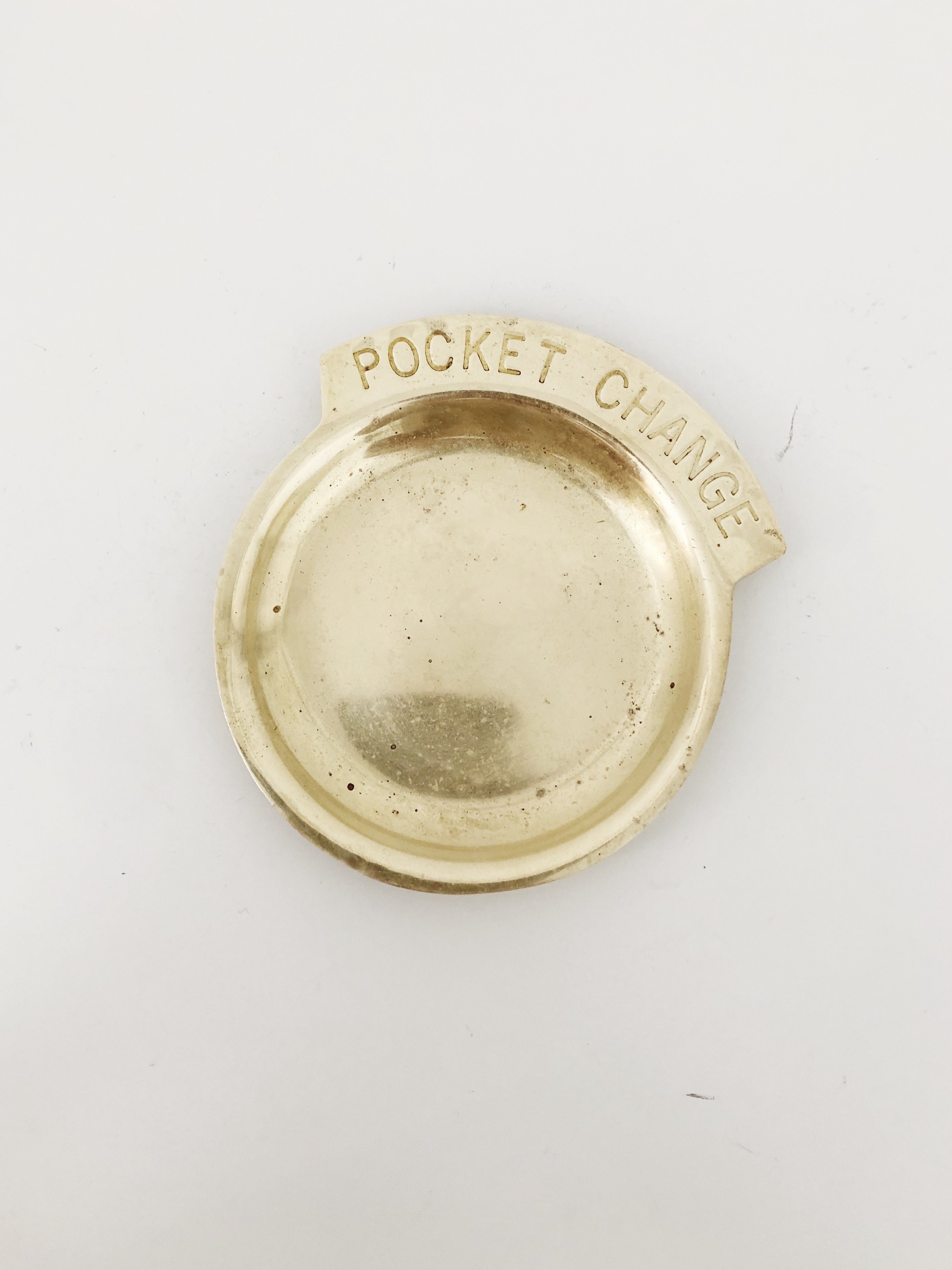 Vintage Pocket Change Dish Brass Garmentory