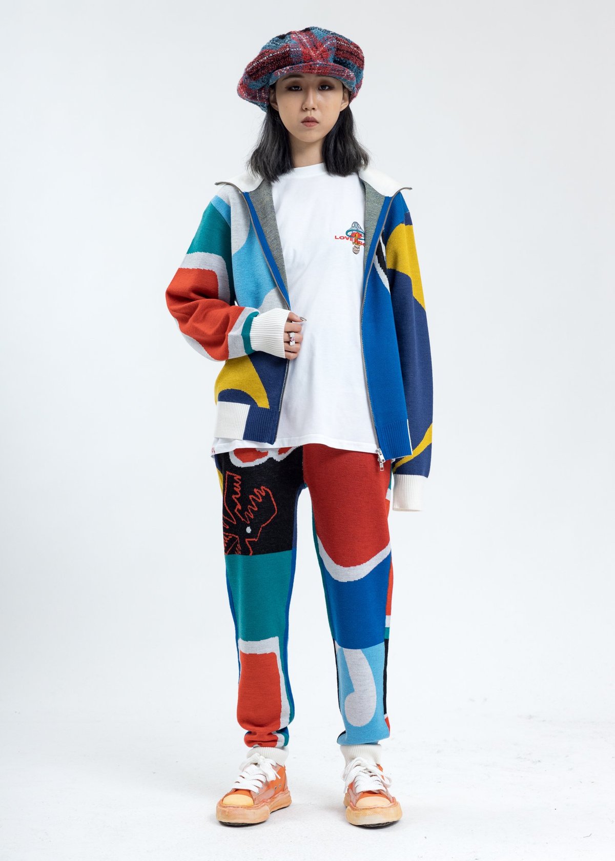 Charles Jeffrey Loverboy Oversized Flat Cap - Multicolor | Garmentory